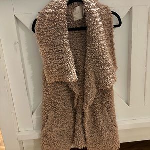 Brown fluffy cardigan super cute with dresses